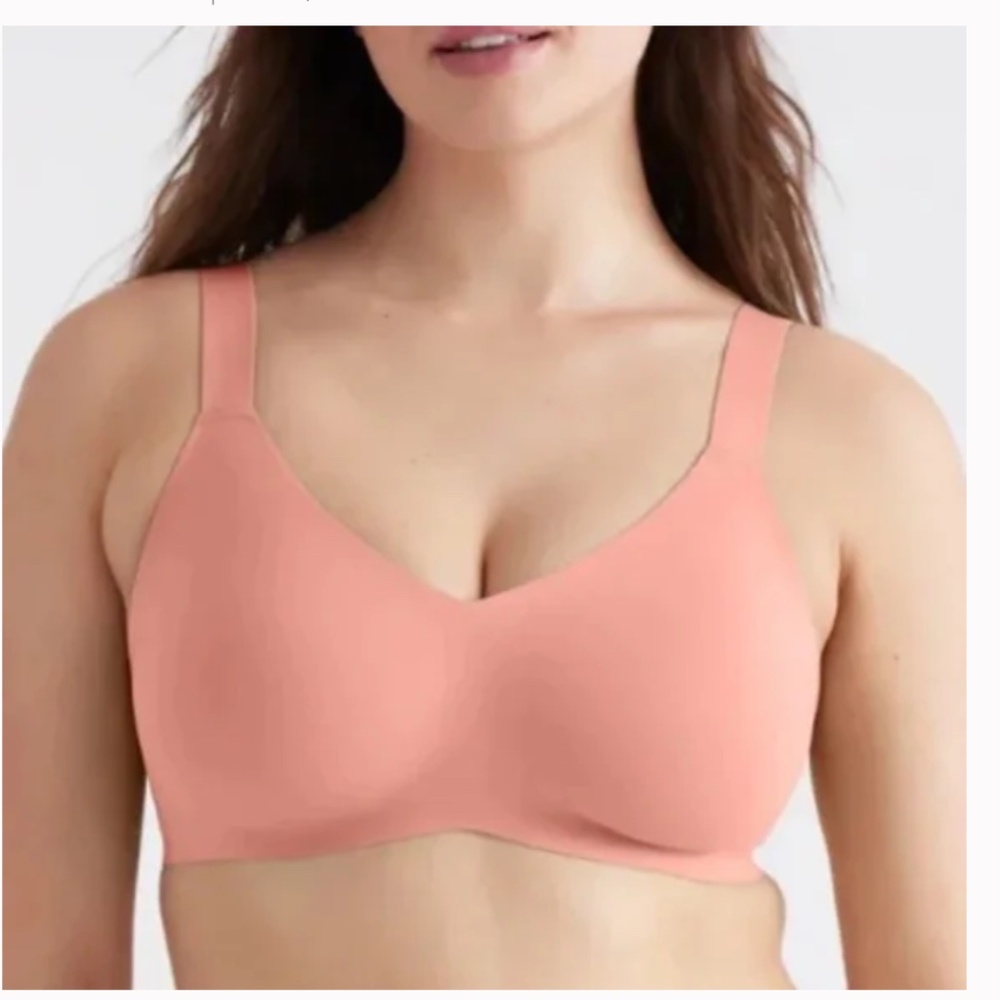 Knix Padded V-neck Bra Sz 5 Pink Ginger